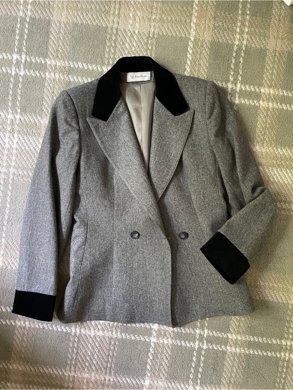 VTG Evan Picone wool and velvet equestrian style blazer 10